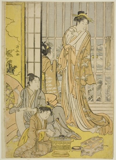 Luminen aamu Pleasure Quartersissa (Seiro yuki no ashita) tekijältä Torii Kiyonaga