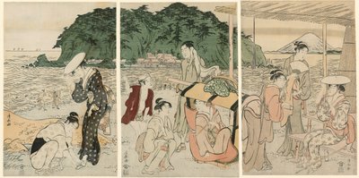 Vieraita Enoshimassa tekijältä Torii Kiyonaga
