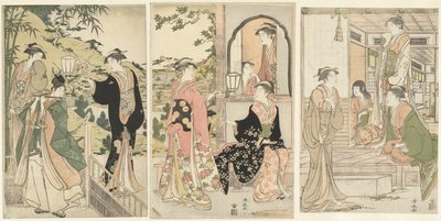 Yoshitsune serenade Joruri hime tekijältä Torii Kiyonaga