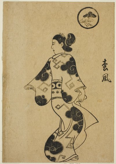 Matsukaze, "Osa m koulun käsistä (Keisei-kuvakirja)" tekijältä Torii Kiyonobu I
