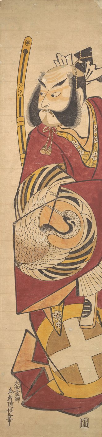 Näyttelijä Bando Hikosaburo 1st, Ka. 1725. tekijältä Torii Kiyonobu I