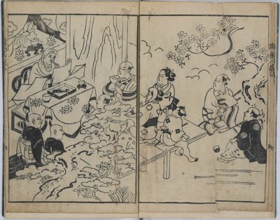 Kahdeksan mielikuvituksellista näkemystä sotilaallisissa rakkaussuhteissa (Furyu budo iro-bakkei) tekijältä Torii Kiyonobu I