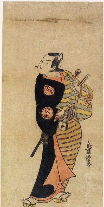 Näyttelijä Ichimura Takenoj? IV sivuna Kichisabur?, 1718 (käsinvärinen puupalikkaprintti) tekijältä Torii Kiyotada