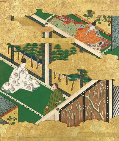 Oak Tree Kashiwagi, 1500-luvun loppu - 1600-luvun alku. tekijältä Tosa Mitsuyoshi