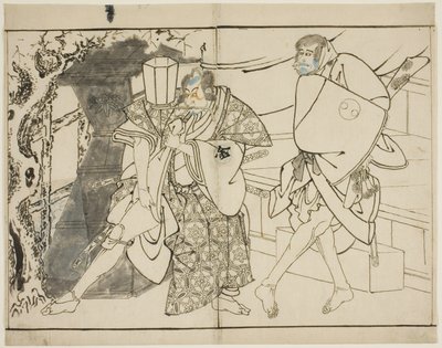 Näyttelijät Arashi Ryuzo ja Morita Kanya VIII tekijältä Toshusai Sharaku