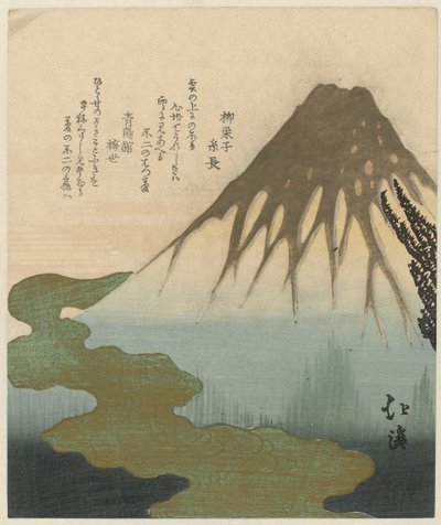 Fuji pilvien yläpuolella (muunnelma) tekijältä Totoya Hokkei