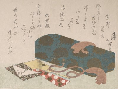 Postilaatikko- ja hammastikkutelineet, 1800-luku. tekijältä Totoya Hokkei