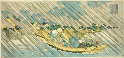 The Sumida River in Musashi Province (Musashi Sumidagawa), from the series "Famous Places in the Provinces (Shokoku meisho)" tekijältä Totoya Hokkei