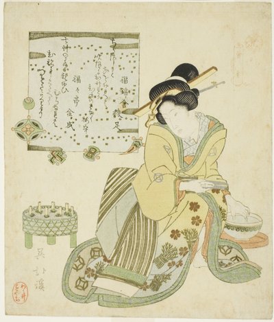 Zeng Shen (Jp: So Shin), sarjasta "Twenty-four Paragons of Filial Piety (Nijushiko)" tekijältä Totoya Hokkei