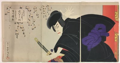 Näyttelijä Ichikawa Danjuro IX (Ishikawa Goemon) tekijältä Toyohara Kunichika