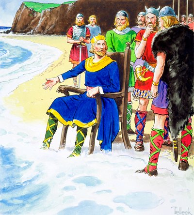 King Canute ei pystynyt hillitsemään aaltoja, 1100-luvun alkuvuosi 1900 tekijältä Trelleek