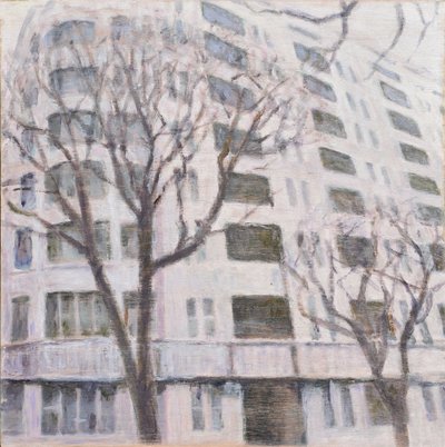 Paikka asua 58, 2013 (öljy vanerille) tekijältä Trevor Burgess