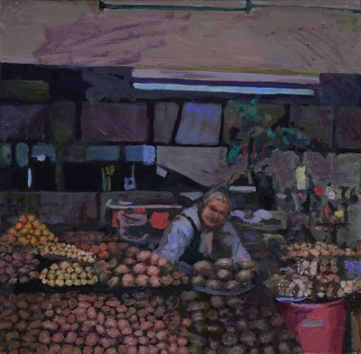 Perunakioski (Quito, Ecuador), 2015 (öljy laudalle) tekijältä Trevor Burgess