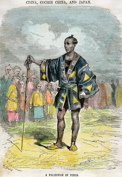 Yeddo Edon poliisi, Japani, vuodelta 1880 tekijältä Trichon