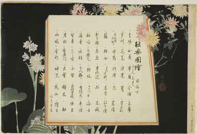 Hakemistosivu, tulostaa .51-.100 (Vol.1), sarjasta "Pictures of No Performances (Nogaku Zue)" tekijältä Tsukioka Kogyo
