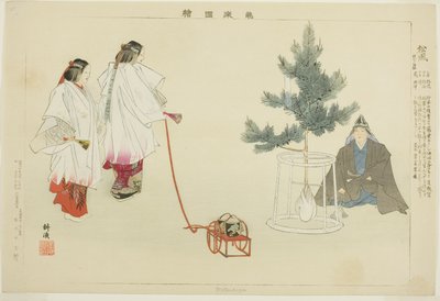Matsukaze, sarjasta "Pictures of No Performances (Nogaku Zue)" tekijältä Tsukioka Kogyo