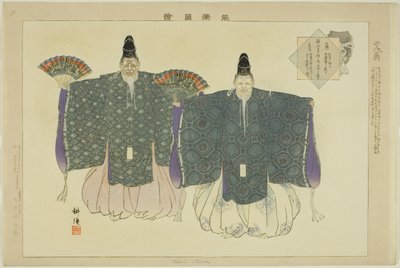 Nimin Okina, sarjasta "Pictures of No Performances (Nogaku Zue)" tekijältä Tsukioka Kogyo