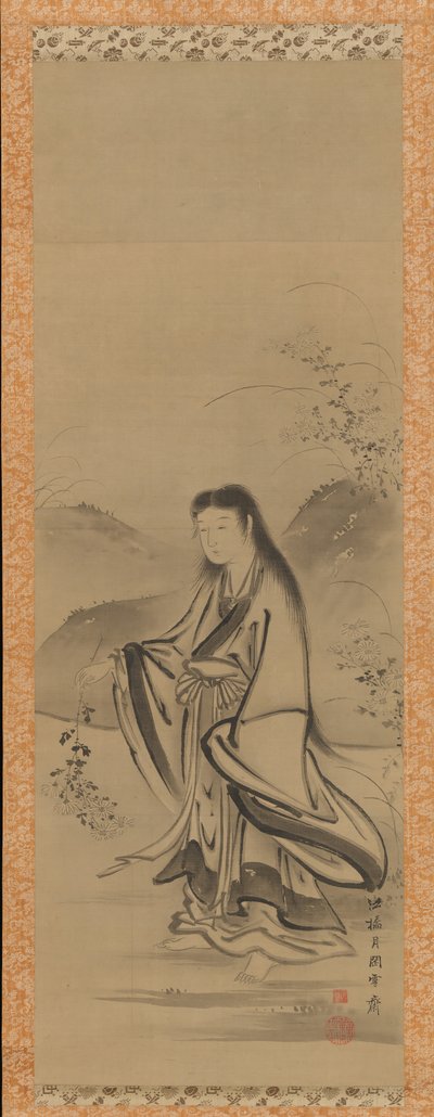 Kiku Jido krysanteemipoika, 1700-luku. tekijältä Tsukioka Sessai