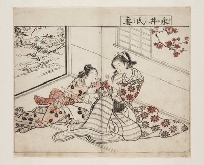 Wife of Nagai (Nagai-shi Tsuma) (colour woodblock print) tekijältä Tsukioka Settei