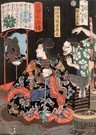 Shumitsu Kanja Yoshitaka als Ratte in einem Spiegel reflektierend tekijältä Tsukioka Yoshitoshi
