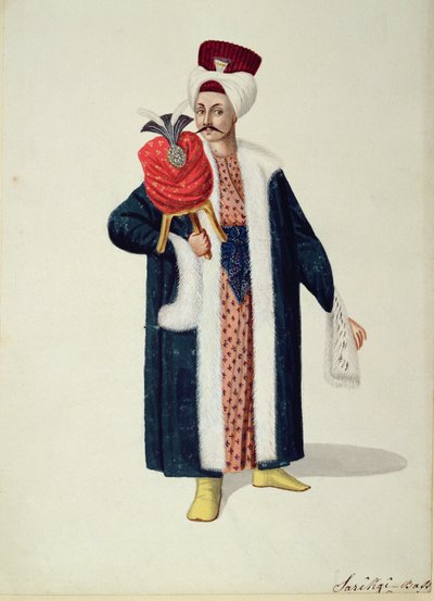 Sarik Basa, turbaanimestari, ottomaanien aika, 1700-luvun kolmas neljännes (wc paperilla) tekijältä Turkish School