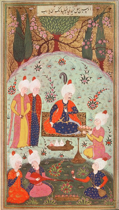 TSM H.804 & H.806 Kruununprinssi juhlii voittoa aterialla puutarhassa, 1534 tekijältä Turkish School