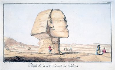 "Sfinksin suuri pää profiilissa", 1700-luku tekijältä Tuscher Hafniae