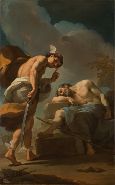 Merkurius mestaa Argusin pään, n. 1770-1775 tekijältä Ubaldo Gandolfi