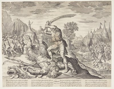 Daavid katkaisee Goljatin pään tekijältä Ubekendt efter ubekendt efter Maarten van Heemskerck