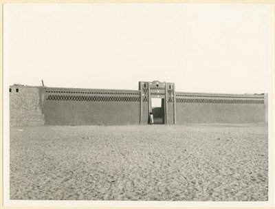 Tiiliseinä, Allaqi, Egypti, Ugo Monneret de Villardin valokuva, noin 1925. tekijältä Ugo Monneret de Villard