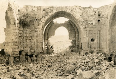 Bysanttilaisen basilikan sisätilat, Amman, Jordania, Ugo Monneret de Villardin valokuva, noin 1920. tekijältä Ugo Monneret de Villard