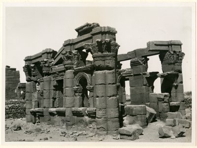 Roomalainen kioski, Naqa, Sudan, valokuvaaja Ugo Monneret de Villard. tekijältä Ugo Monneret de Villard