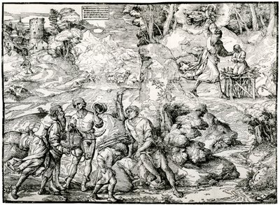 Abrahamin uhri, 1516-1518, 1937 tekijältä Ugo da Carpi