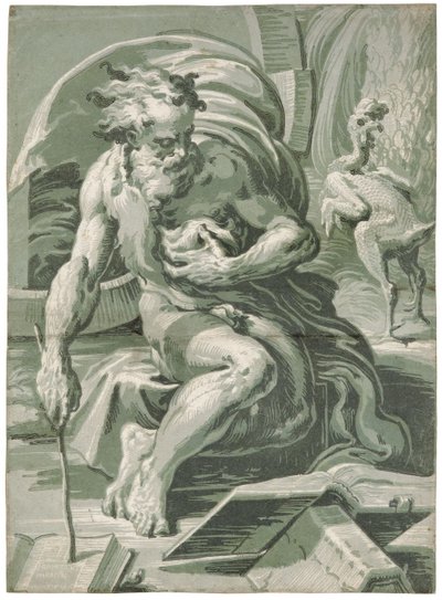 Diogenes, vuoden 1527 jälkeen. tekijältä Ugo da Carpi
