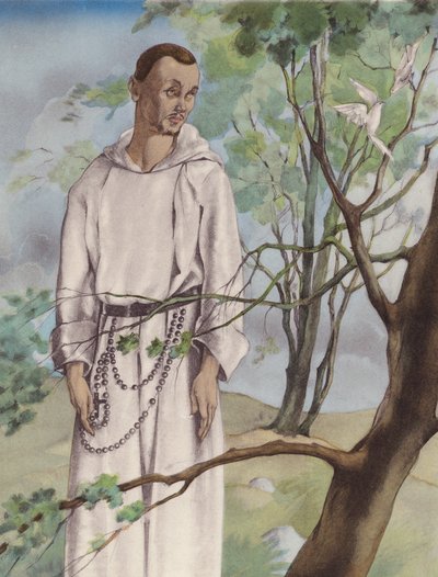 Brunelleschin kuvitus Contes et Nouvelles de La Fontaine -teokseen (väriliitos). tekijältä Umberto (after) Brunelleschi