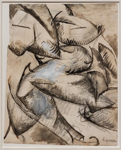 Haluan ohjata ihmisen muotoja liikkeessä (Lihakset liikkeessä) tekijältä Umberto Boccioni