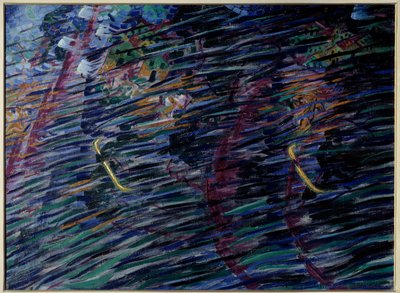 Sielun tila: ne, jotka jättävät Umberto Boccionin (1882-1916) maalauksen 1911 Milano, Pinacotheque de Brera tekijältä Umberto Boccioni