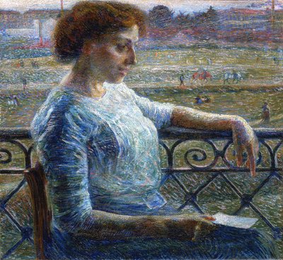 Sisar parvekkeella tekijältä Umberto Boccioni