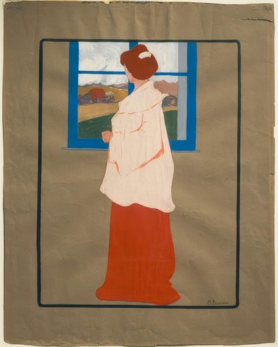 Nainen ikkunassa (syksy), noin 1908, tekijältä Umberto Boccioni