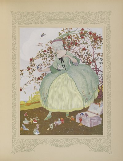 Gracieuse sai aluksi iloa nähdessään näin poikkeuksellisen asian, kuvituksen "Contes du Temps Jadisista" tai "Tales from Times Past", s. 78 tekijältä Umberto Brunelleschi