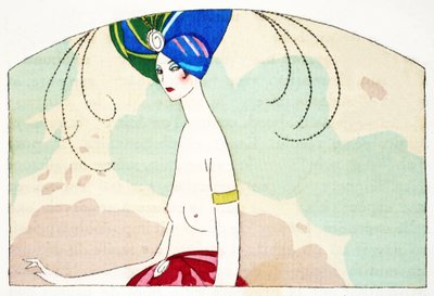 Naamiopallo (pochoor print) tekijältä Umberto Brunelleschi