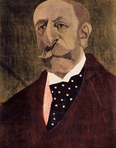 Muotokuva ranskalaisesta säveltäjästä, pianistista ja urkurista Charles Camille Saint-Saensista tekijältä Umberto Brunelleschi