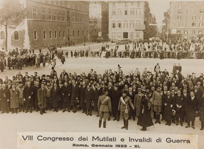 "Sodan vammautuneiden ja invalidien VIII kongressi - Rooma, tammikuu 1933 - 11" (m/v kuva) tekijältä Umberto Palleschi