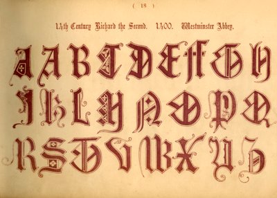 1300-luku. Richard Toinen. 1400. Westminster Abbey, 1862 tekijältä Unbekannt