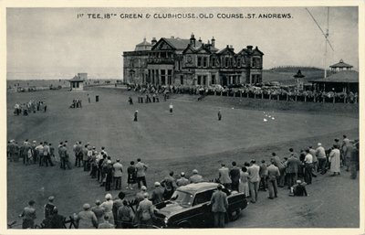 1st Tee, 18th Green & Clubhouse, Old Course, St. Andrews, 1955 tekijältä Unbekannt
