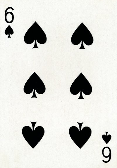 6 of Spades Goodall & Son Ltd.:n pelikorttipakasta, vuodelta 1940 tekijältä Unbekannt
