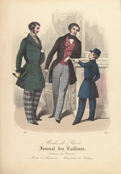 892 Modes de Parisista, Journal des Tailleurs, 1848. tekijältä Unbekannt