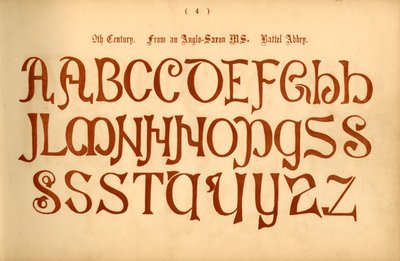 9. vuosisadalla. Anglosaksisesta MS:stä. Battel Abbey, 1862 tekijältä Unbekannt