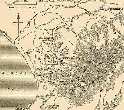 ANZAC-etu, Gallipolin niemimaa, ensimmäinen maailmansota, 1915, c1920. tekijältä Unbekannt