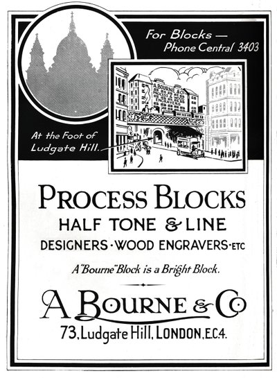 A. Bourne & Co. Advert - Process Blocks, 1919 tekijältä Unbekannt
